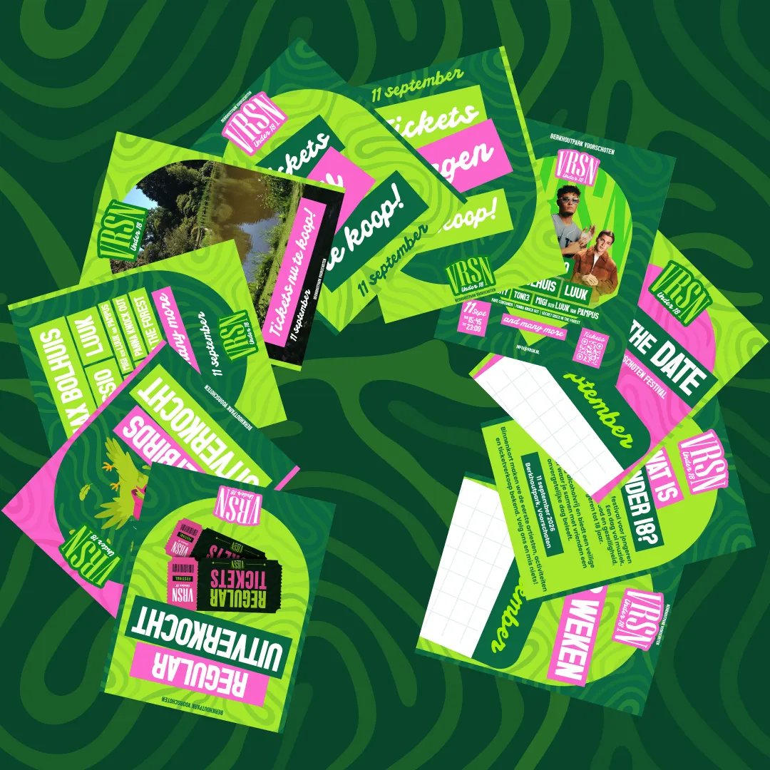 Verzameling Instagram-uitingen voor tickets, programma en festivalinformatie